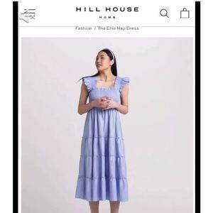 Hill House Nap Dress XL Light Blue with Subtle Sparkle Plaid